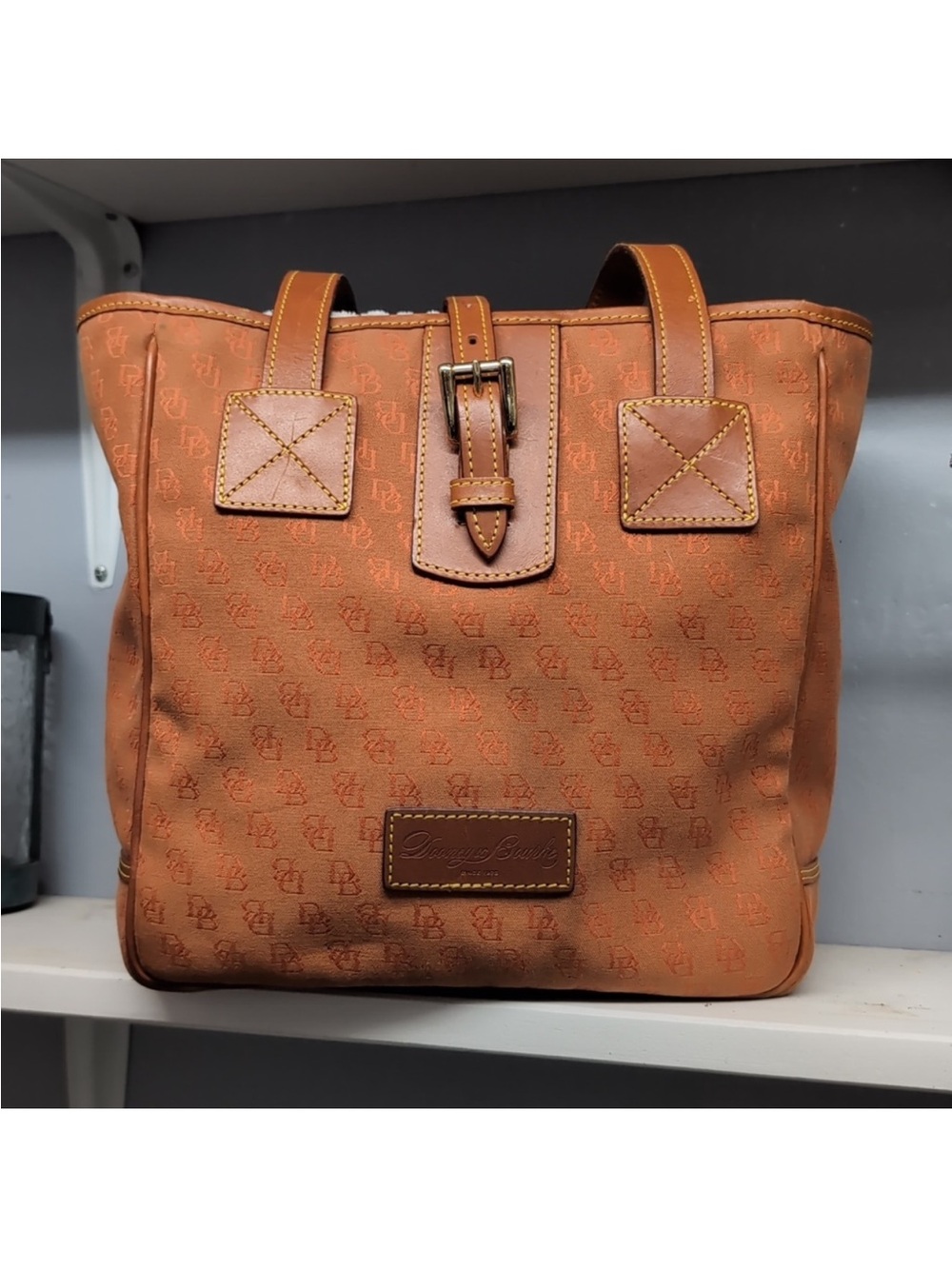 Dooney & Bourke Orange Logo Tote - Picture 3 of 13